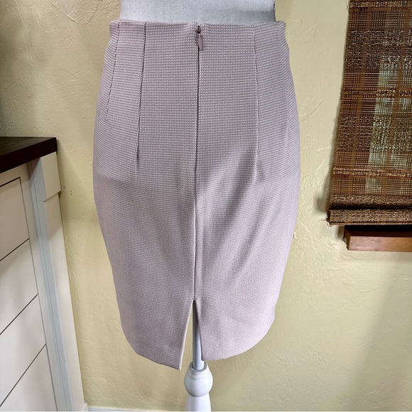 Express Pink White High Waisted Pencil Straight Skirt - Picture 4 of 6